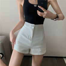 Load image into Gallery viewer, 大码弹力牛仔短裤女夏季2021年新款潮弹力网红高腰显瘦百搭热裤子