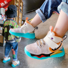 Load image into Gallery viewer, 儿童球鞋2021春季新款学生韩版休闲跑步鞋中大童潮男童时尚篮球鞋