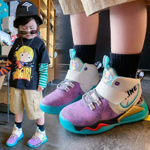 Load image into Gallery viewer, 儿童球鞋2021春季新款学生韩版休闲跑步鞋中大童潮男童时尚篮球鞋
