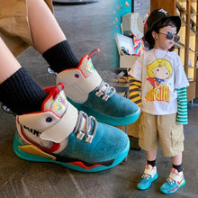 Load image into Gallery viewer, 儿童球鞋2021春季新款学生韩版休闲跑步鞋中大童潮男童时尚篮球鞋