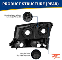 Load image into Gallery viewer, FOR 200 -2006 CHEVY SILVERADO 1500 2500 BLACK HOUSING AMBER SIDE HEADLIGHTS LAMP