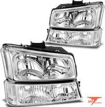 Load image into Gallery viewer, FOR 200 -2006 CHEVY SILVERADO 1500 2500 BLACK HOUSING AMBER SIDE HEADLIGHTS LAMP
