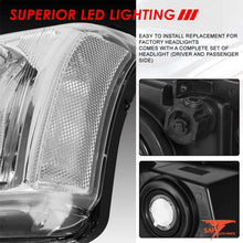 Load image into Gallery viewer, FOR 200 -2006 CHEVY SILVERADO 1500 2500 BLACK HOUSING AMBER SIDE HEADLIGHTS LAMP
